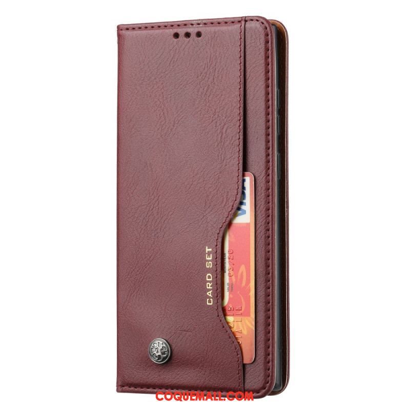 Flip Cover Samsung Galaxy S22 Ultra 5G Simili Cuir Porte-Cartes