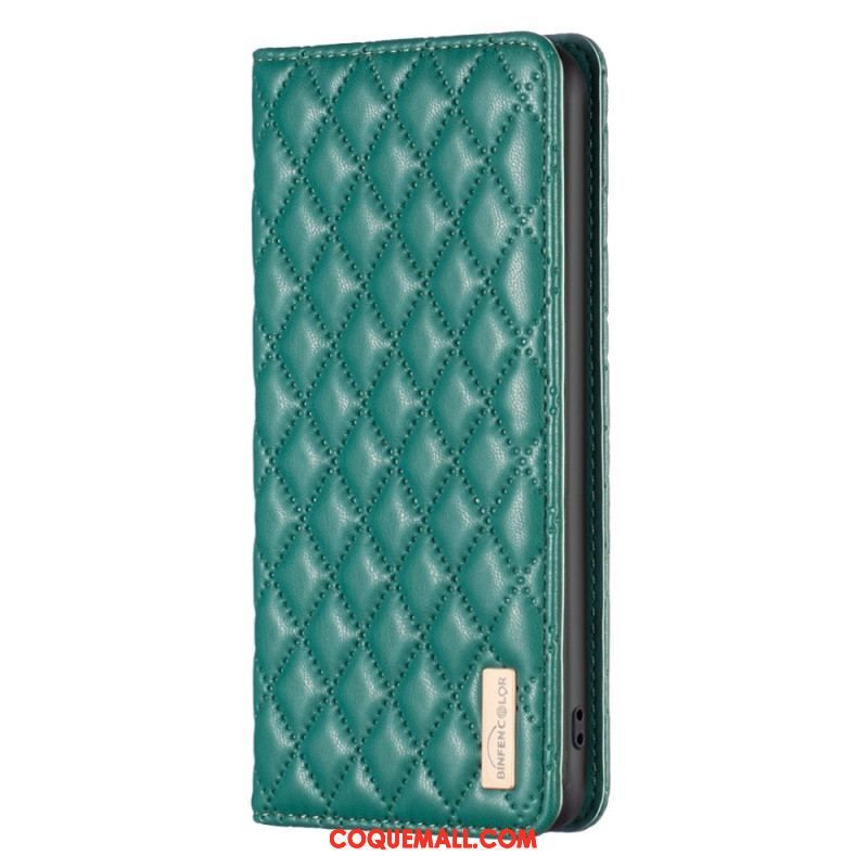 Flip Cover Samsung Galaxy S23 5G Matelassée BINFEN COLOR