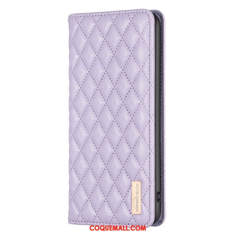 Flip Cover Samsung Galaxy S23 5G Matelassée BINFEN COLOR