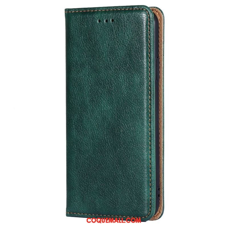 Flip Cover Samsung Galaxy S23 Plus 5G Simili Cuir Coutures