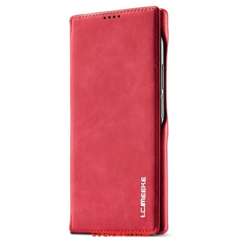 Flip Cover Samsung Galaxy S23 Ultra 5G Effet Cuir LC.IMEEKE Effet Cuir