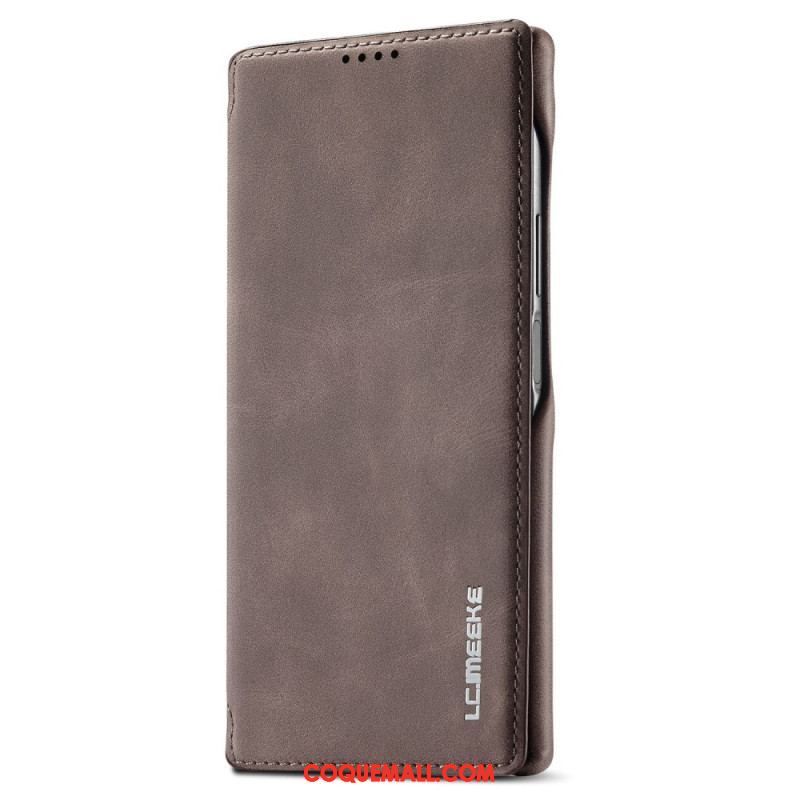 Flip Cover Samsung Galaxy S23 Ultra 5G Effet Cuir LC.IMEEKE Effet Cuir