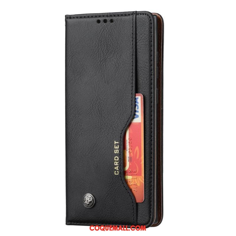 Flip Cover Samsung Galaxy S23 Ultra 5G Simili Cuir Porte-Cartes