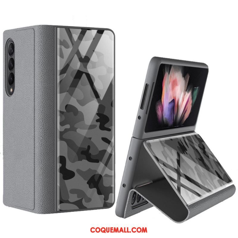 Flip Cover Samsung Galaxy Z Fold 3 5G Verre Trempé Camouflage