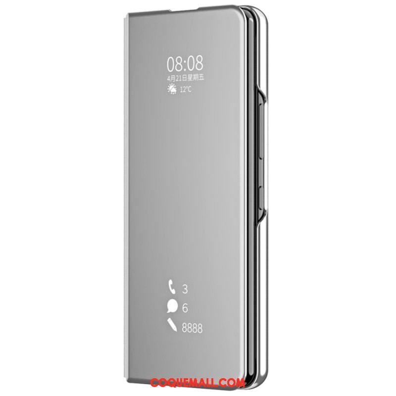 Flip Cover Samsung Galaxy Z Fold 4 Miroir et Transparence