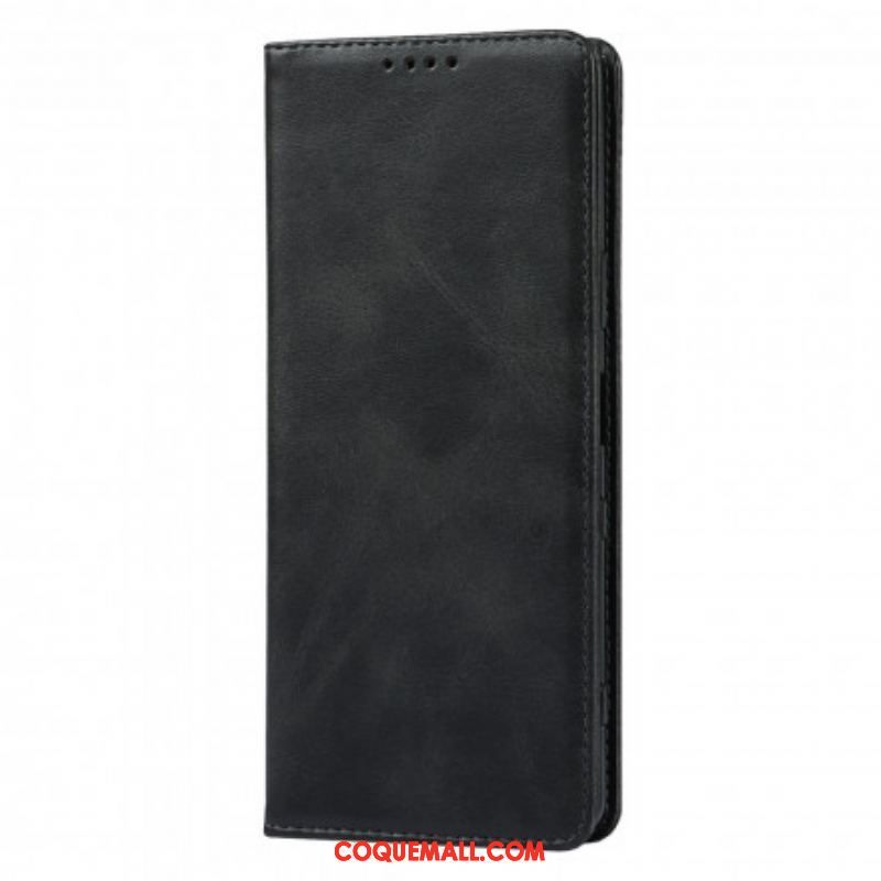 Flip Cover Sony Xperia 1 III Cuir Véritable Classique