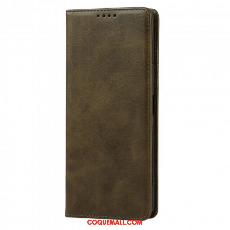 Flip Cover Sony Xperia 1 III Cuir Véritable Classique