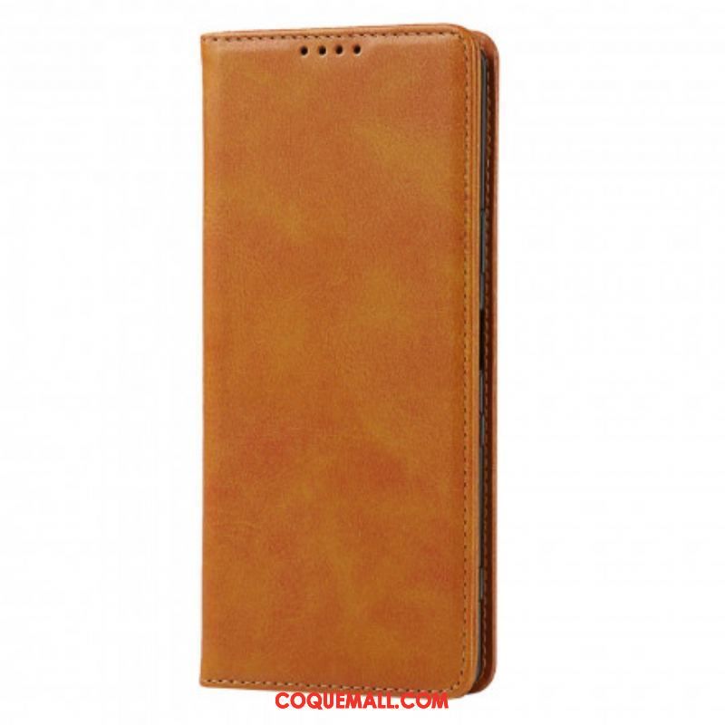 Flip Cover Sony Xperia 1 III Cuir Véritable Classique