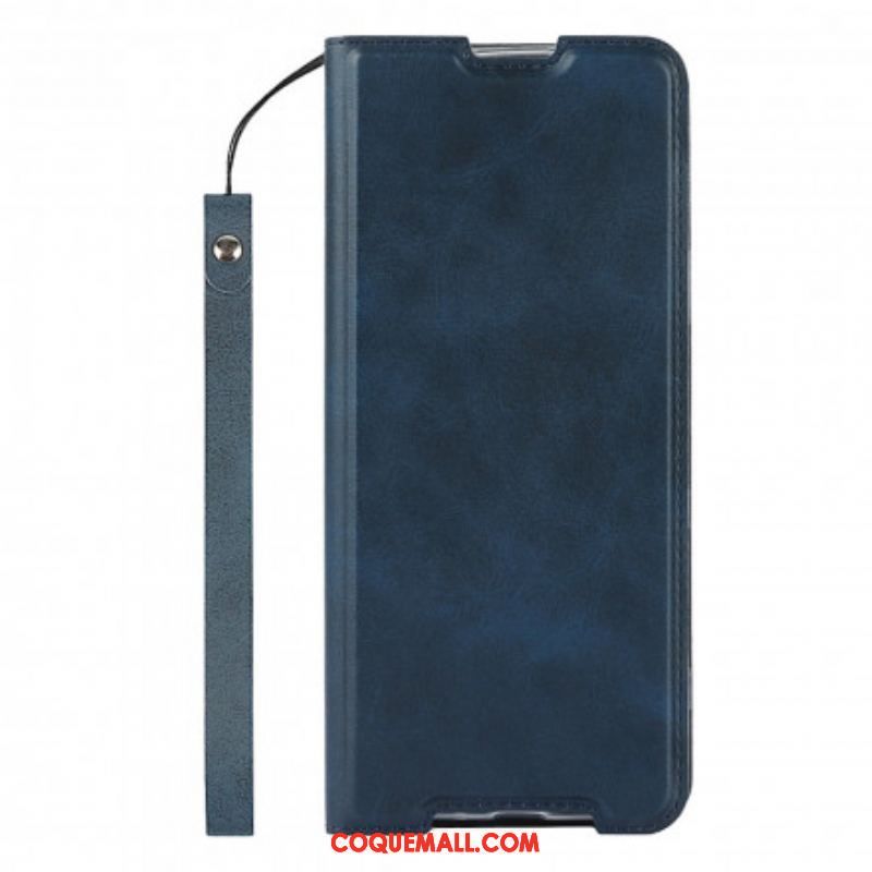 Flip Cover Sony Xperia 1 III Simili Cuir Classe à Lanière