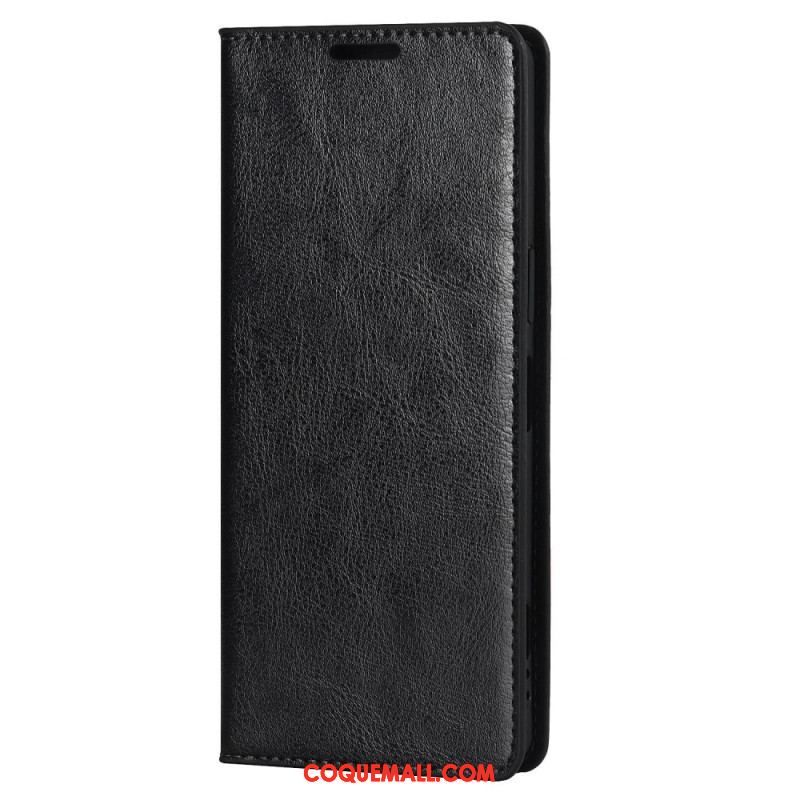 Flip Cover Sony Xperia 1 IV Véritable Cuir