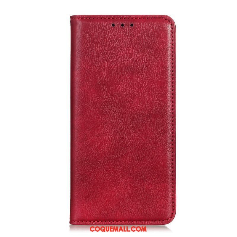 Flip Cover Sony Xperia 10 IV Cuir Fendu Litchi