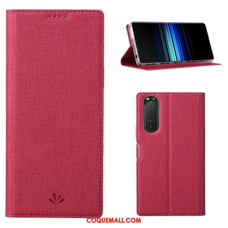 Flip Cover Sony Xperia 5 II Texturée VILI DMX