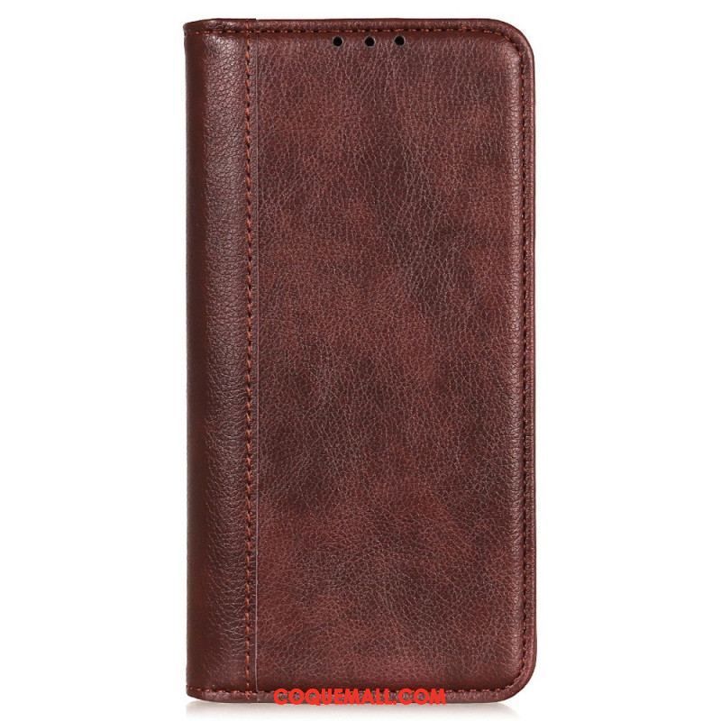 Flip Cover Sony Xperia 5 IV Cuir Fendu