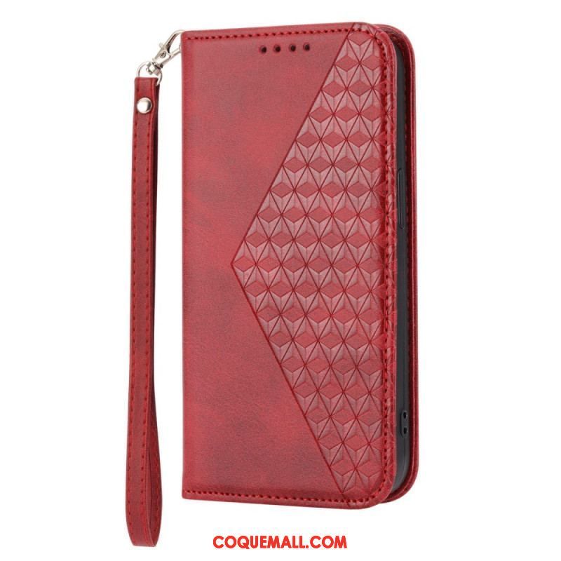 Flip Cover Sony Xperia 5 IV Style Cuir Motif 3D avec Lanière