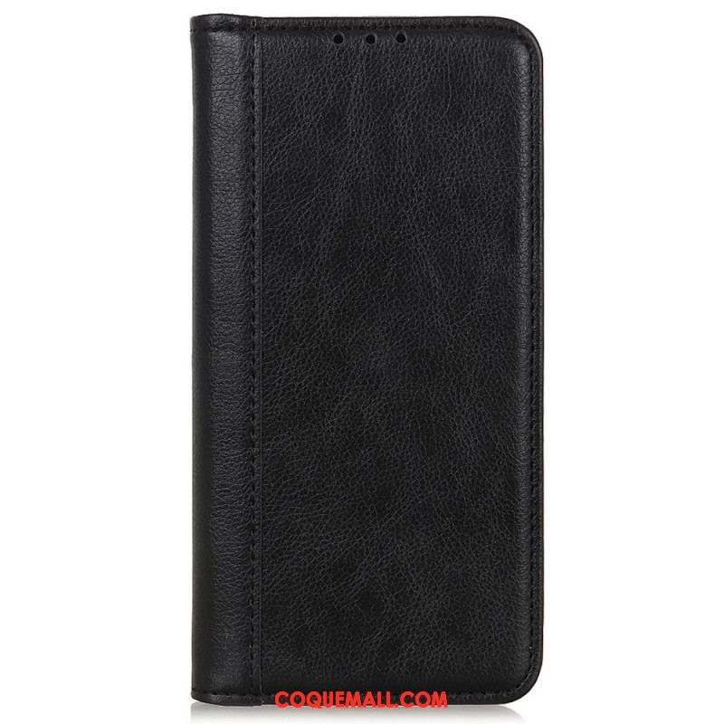 Flip Cover Sony Xperia Pro-I Cuir Litchi Fendu Élégance