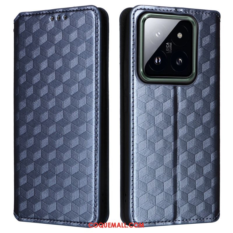 Flip Cover Xiaomi 14 Pro Cubes 3D