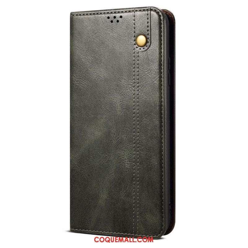 Flip Cover Xiaomi 14 Simili Cuir Ciré