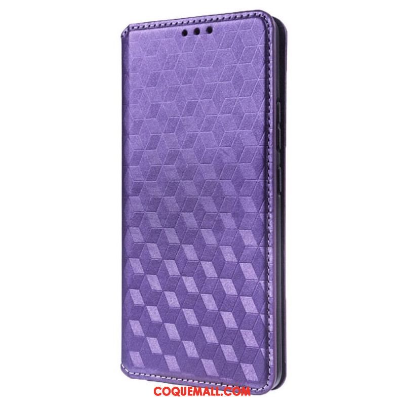 Flip Cover Xiaomi Redmi A1 Effet Cuir Cubes 3D