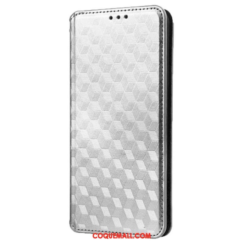 Flip Cover Xiaomi Redmi A1 Effet Cuir Cubes 3D