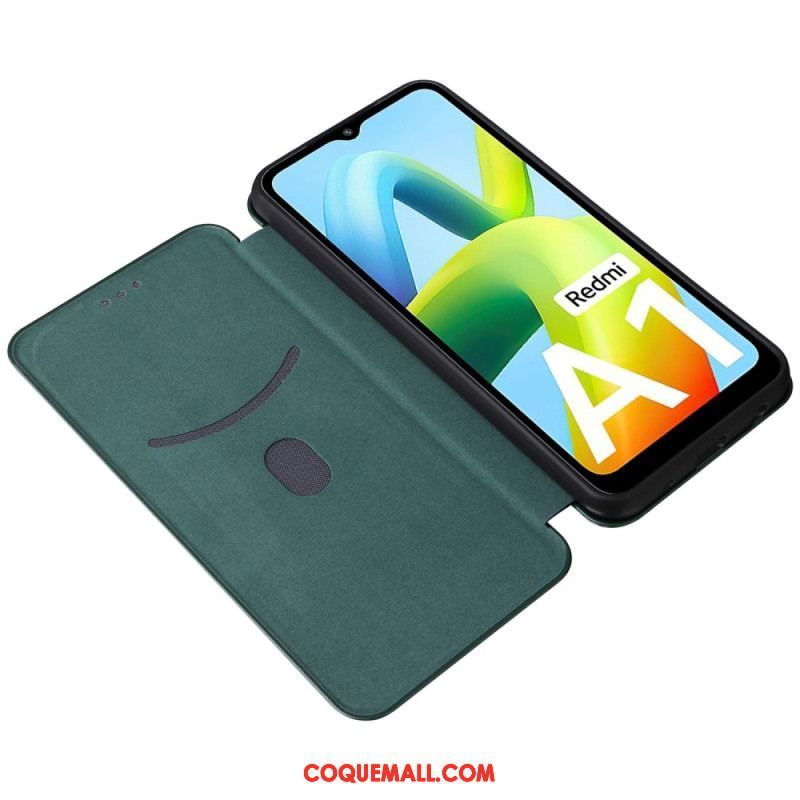 Flip Cover Xiaomi Redmi A1 Fibre Carbone