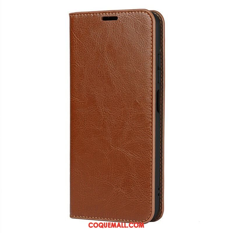 Flip Cover Xiaomi Redmi Note 10 5G / Poco M3 Pro 5G Cuir Véritable