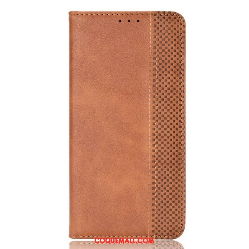 Flip Cover Xiaomi Redmi Note 10 5G / Poco M3 Pro 5G Effet Cuir Vintage Stylisé