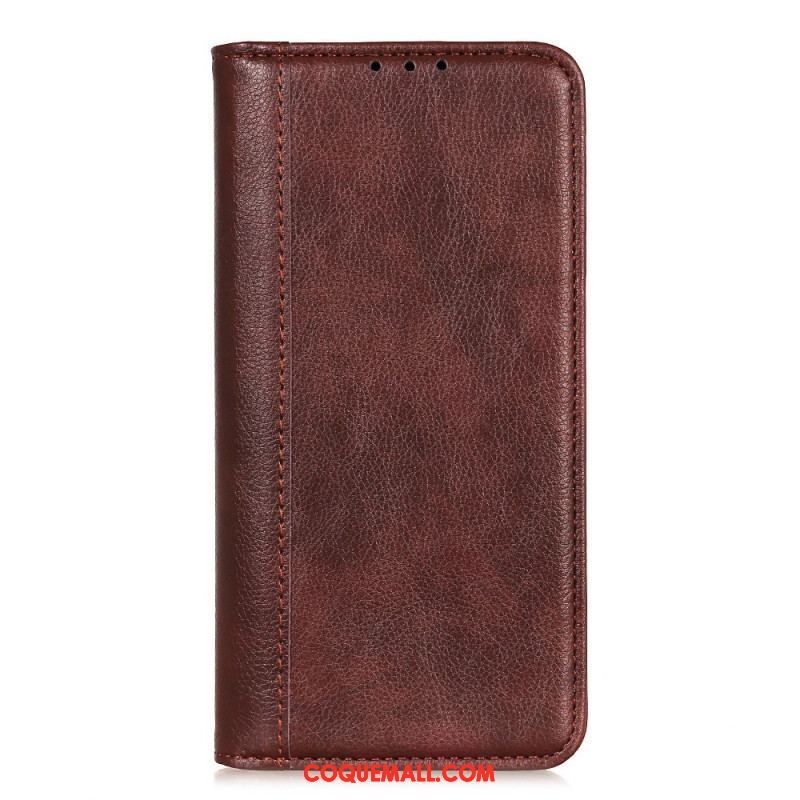 Flip Cover Xiaomi Redmi Note 11 / 11s Cuir Litchi Fendu Élégance