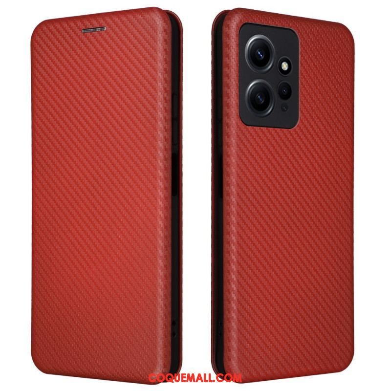 Flip Cover Xiaomi Redmi Note 12 4G Fibre Carbone