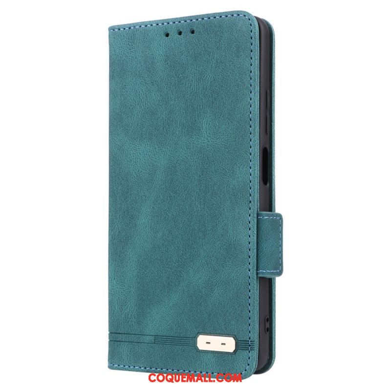 Flip Cover Xiaomi Redmi Note 12 Pro/Poco X5 Pro 5G Effet Cuir Stylé