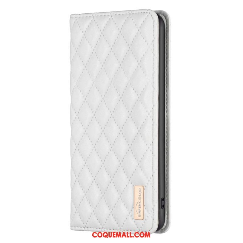 Flip Cover Xiaomi Redmi Note 12 Pro/Poco X5 Pro 5G Matelassée BINFEN COLOR