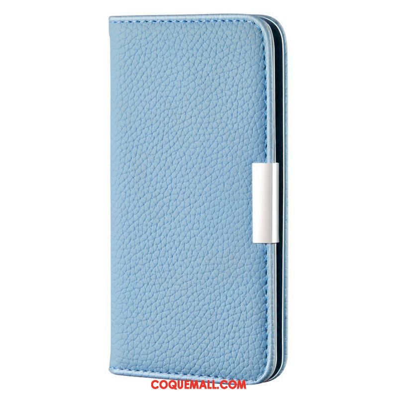 Flip Cover iPhone 13 Mini Simili Cuir Litchi Ultra Chic