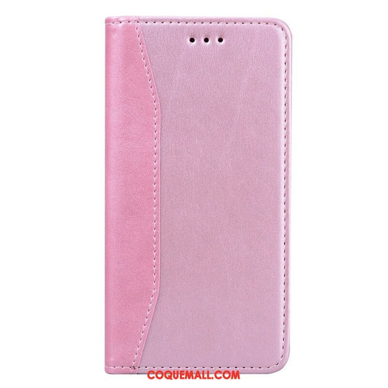 Flip Cover iPhone 13 Pro Effet Cuir Business Bicolore