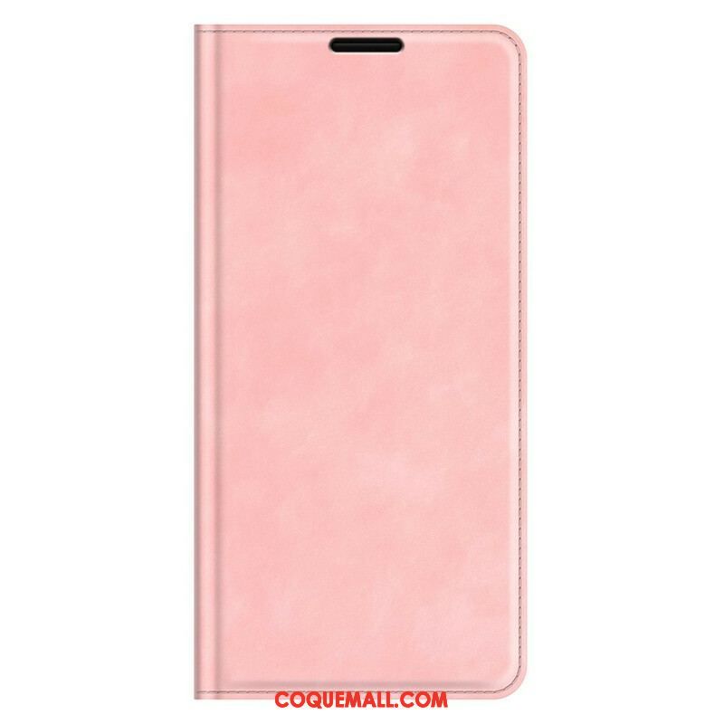 Flip Cover iPhone 13 Pro Effet Cuir Douceur Soie