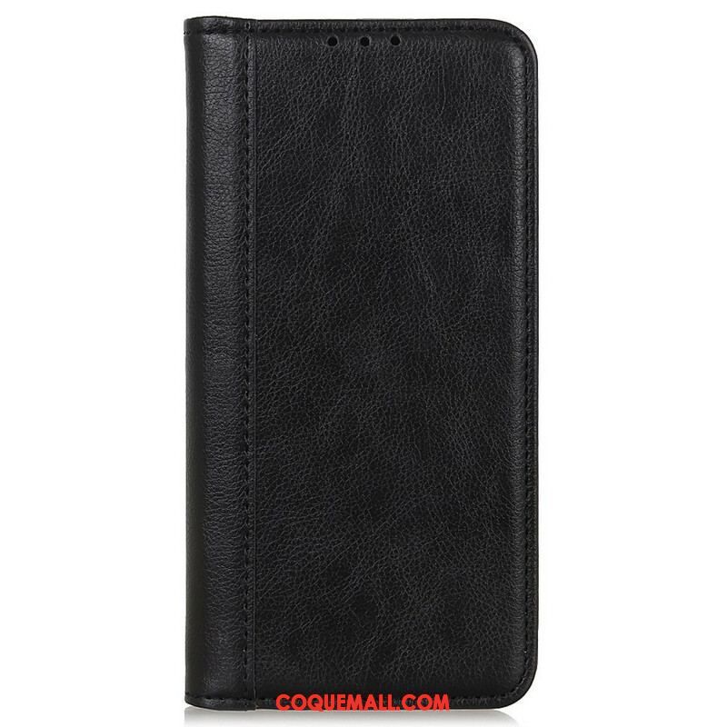 Flip Cover iPhone 13 Pro Max Version Coloré Cuir Fendu