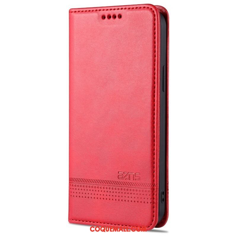 Flip Cover iPhone 13 Pro Style Cuir AZNS