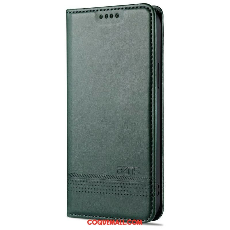 Flip Cover iPhone 13 Pro Style Cuir AZNS