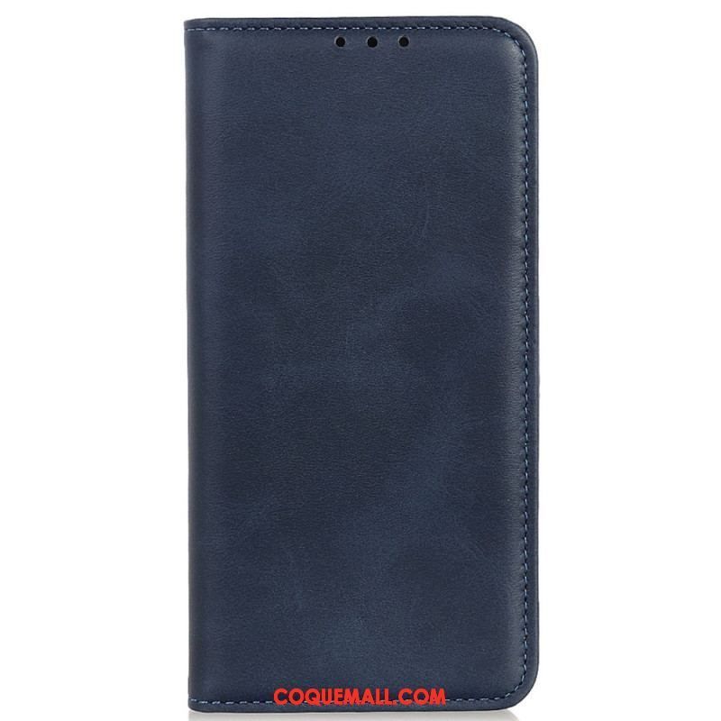 Flip Cover iPhone 14 Pro Cuir Fendu Classique