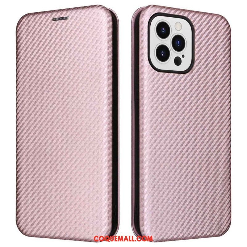 Flip Cover iPhone 14 Pro Max Fibre Carbone