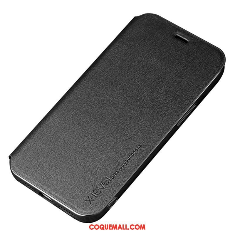 Flip Cover iPhone 14 Simili Cui X-Level