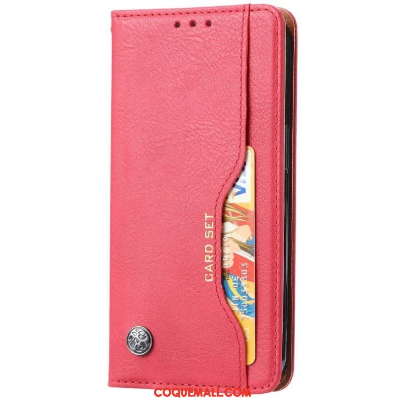 Flip Cover iPhone 14 Simili Cuir Porte-Cartes