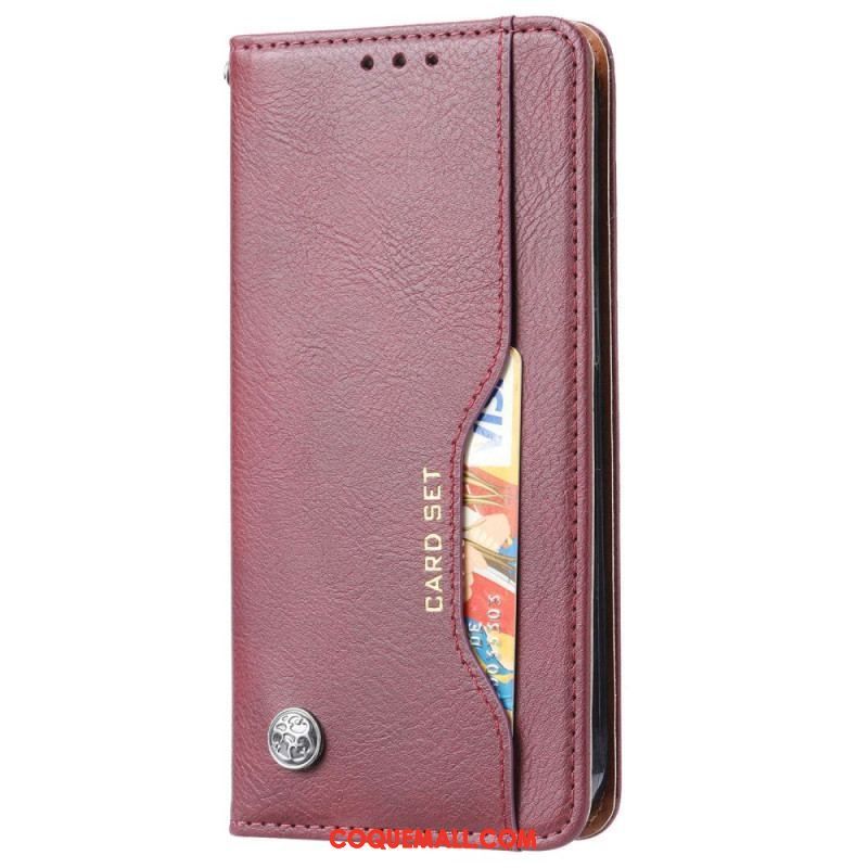 Flip Cover iPhone 14 Simili Cuir Porte-Cartes