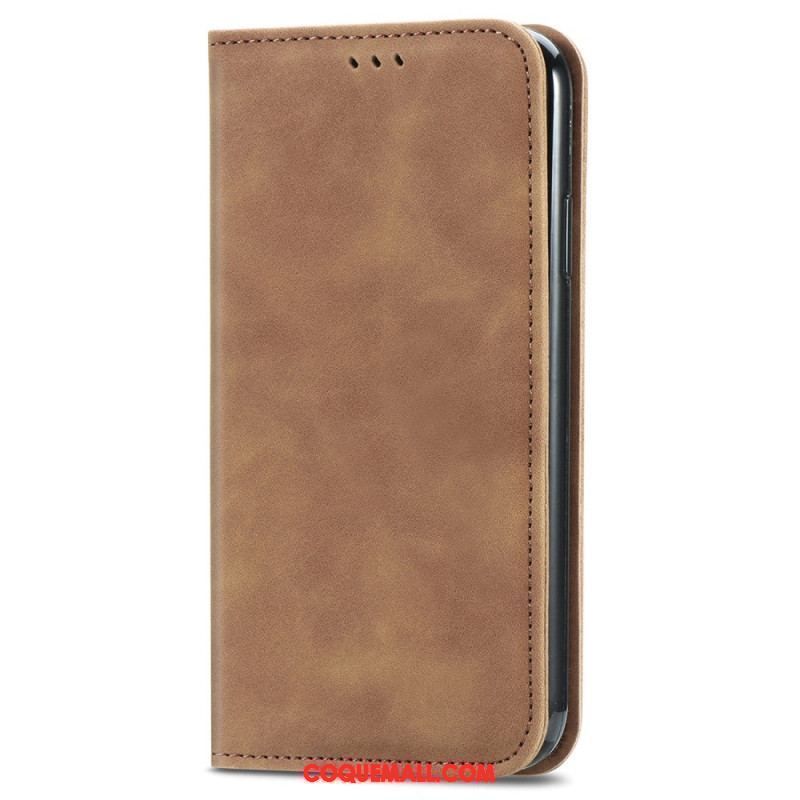 Flip Cover iPhone 15 Plus Simili Cuir Douceur