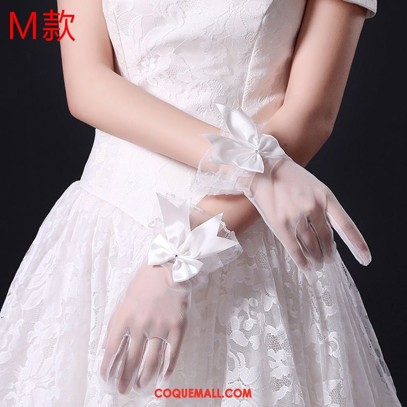 Gant Femme Accessoires La Mariée Court Paragraphe, Gant Marier Fleurs