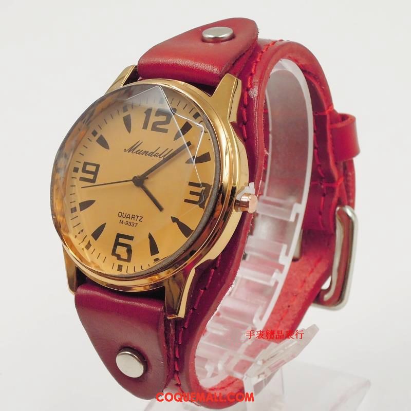 Gant Femme Cuir Véritable Carré Authentique, Gant Étanche Watchband