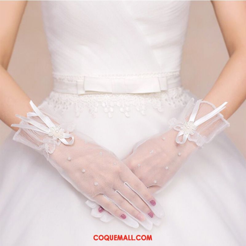 Gant Femme Dentelle Blanc Le Nouveau, Gant Été La Mariée