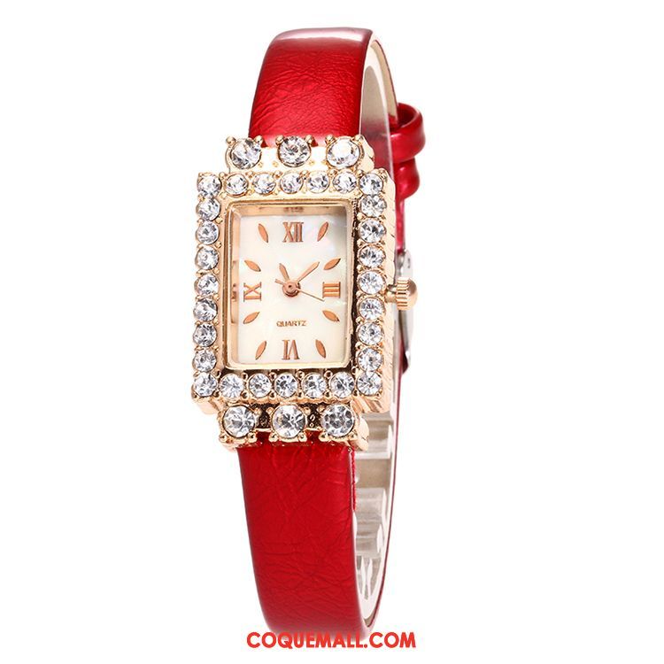 Gant Femme Mode Diamant Frais, Gant Réseau Rouge