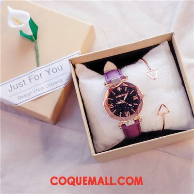 Gant Femme Montre À Bracelet Rouge Ultra, Gant Ciel Étoilé Tendance