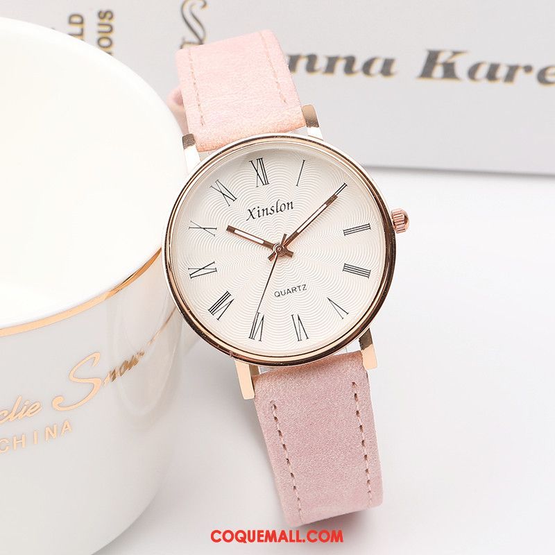 Gant Femme Tendance Montre À Bracelet Simple, Gant Poudre Fleurs De Cerisier