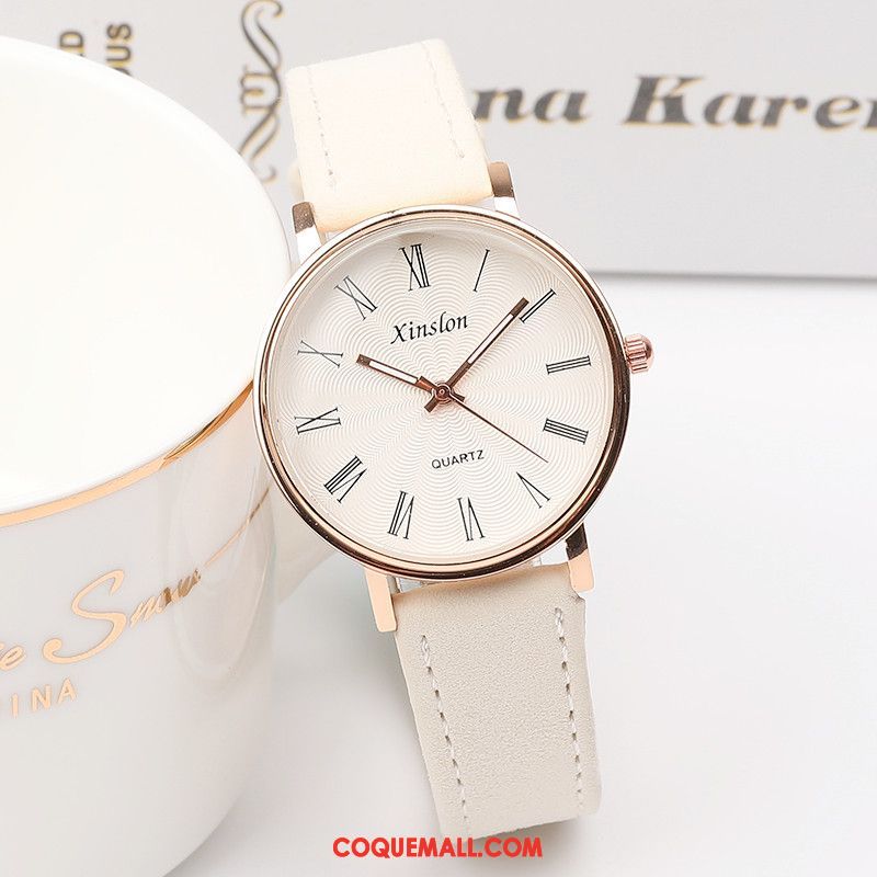 Gant Femme Tendance Montre À Bracelet Simple, Gant Poudre Fleurs De Cerisier