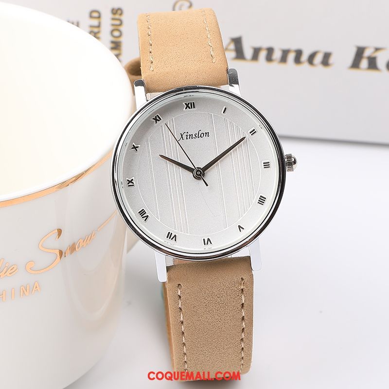 Gant Femme Tendance Montre À Bracelet Simple, Gant Poudre Fleurs De Cerisier